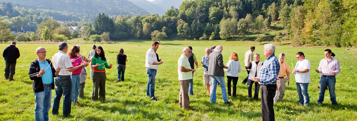 stagiaires lors d'une formation en géobiologie